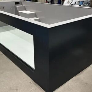 Piscina de Polipropileno ElitePool Sport & Spa 6.5×2.5m con Ventana Panorámica de 4m