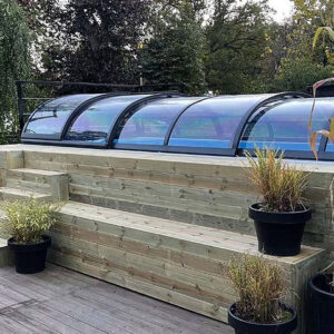 Piscina Contenedor 6,11 × 2,50 m con Techo Corredizo – Pack Premium (Lista para Usar)
