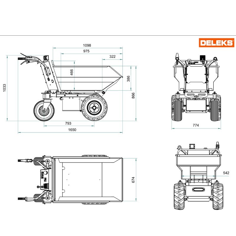 Mini dumper electrico Deleks XE500E - Imagen 10
